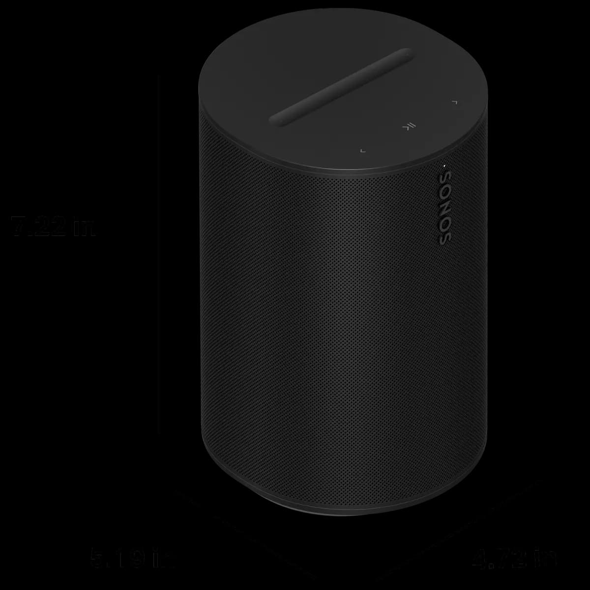 Sonos Era 100 SL - Black [7.19 in (182.5 mm), 4.72 in (120 mm), 5.14 in (130.5 mm)]
