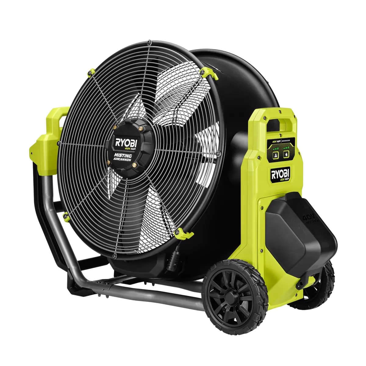 RYOBI 40V HP Brushless Hybrid 18" Misting Air Cannon [Power Source Cordless, Blade Diameter 18", CFM 5,000]
