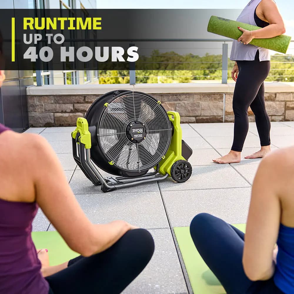 RYOBI 40V HP Brushless Hybrid 18" Misting Air Cannon [Power Source Cordless, Blade Diameter 18", CFM 5,000]