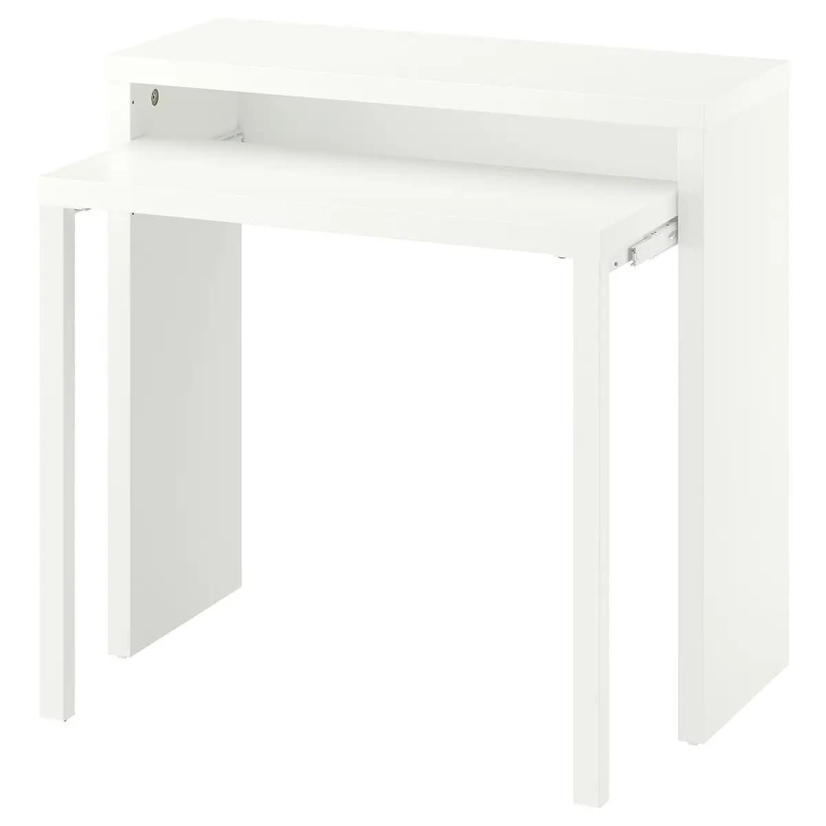 IKEA LÄNGDHOPP Pull-out desk, white [Width 35 3/8 ", Max load/shelf 110 lb, Maximum load/drawer 44 lb]
