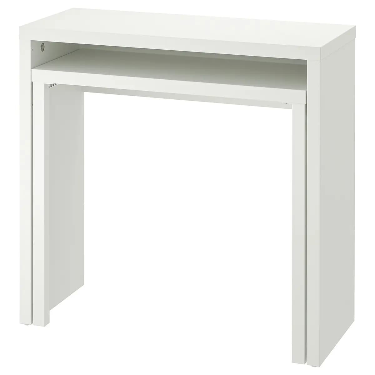IKEA LÄNGDHOPP Pull-out desk, white [Width 35 3/8 ", Max load/shelf 110 lb, Maximum load/drawer 44 lb]