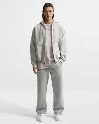 Nike Solo Fleece Men's Bungee Pants Dark Grey Heather/Sail [Body: 82% cotton/18% polyester. Pockets: 100% cotton., Machine wash, XS-4XL Tall]