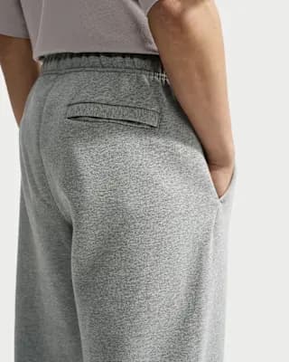 Nike Solo Fleece Men's Bungee Pants Dark Grey Heather/Sail [Body: 82% cotton/18% polyester. Pockets: 100% cotton., Machine wash, XS-4XL Tall]