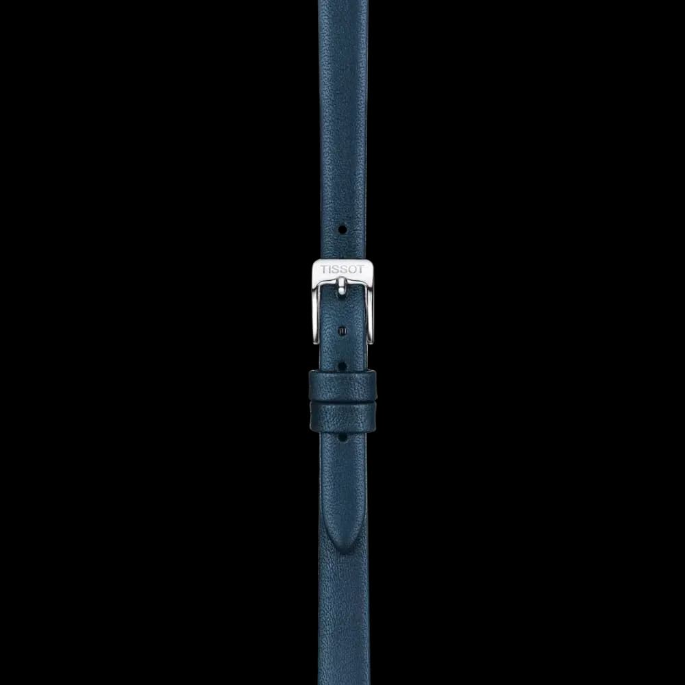 Tissot Official Blue Leather Strap Lugs 09 mm [Leather, Blue, 9.00]
