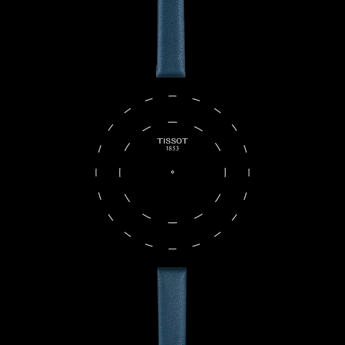 Tissot Official Blue Leather Strap Lugs 09 mm [Leather, Blue, 9.00]