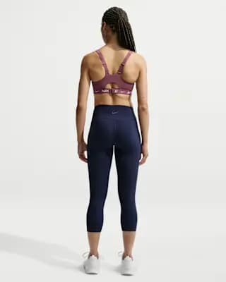Nike Indy High Support Women's Padded Adjustable Sports Bra Pink Smoke [Body: 78-79% polyester/21-22% spandex, Machine wash, XXS-XXL]