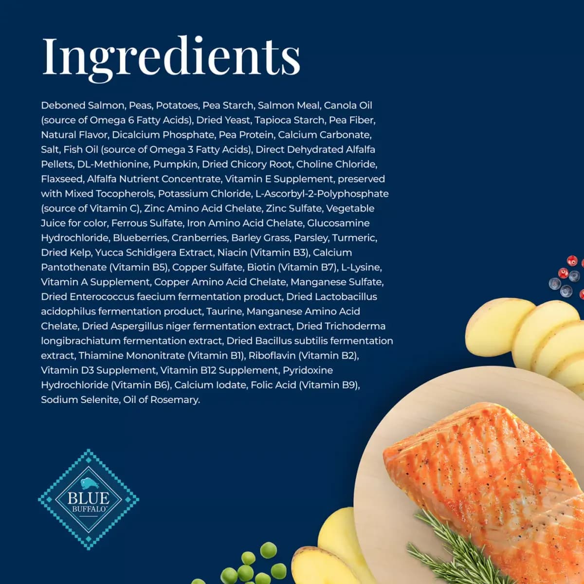 Blue Buffalo Basics Skin & Stomach Care, Salmon & Potato Dry Dog Food, Grain Free & Chicken Free [Species Dog, Brand Blue Buffalo, Food Type Kibble, Breed Size All]