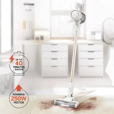 Sharper Image Cordless Vacuum Lightweight Stick and Handheld Combo Cream [Battery, 0 Inches, .24 Meter]