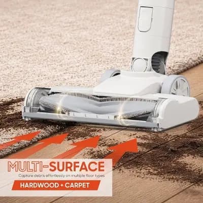 Sharper Image Cordless Vacuum Lightweight Stick and Handheld Combo Cream [Battery, 0 Inches, .24 Meter]