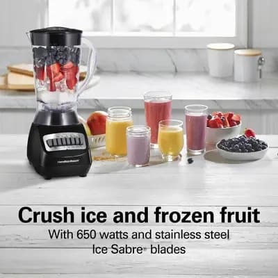 Hamilton Beach Smoothie Blender 56oz 10 Speed Black 50190J: Best Rated Kitchen Blender, 650W, Dishwasher-Safe Parts [650 Watts, Plastic, 56 fl oz (US)]