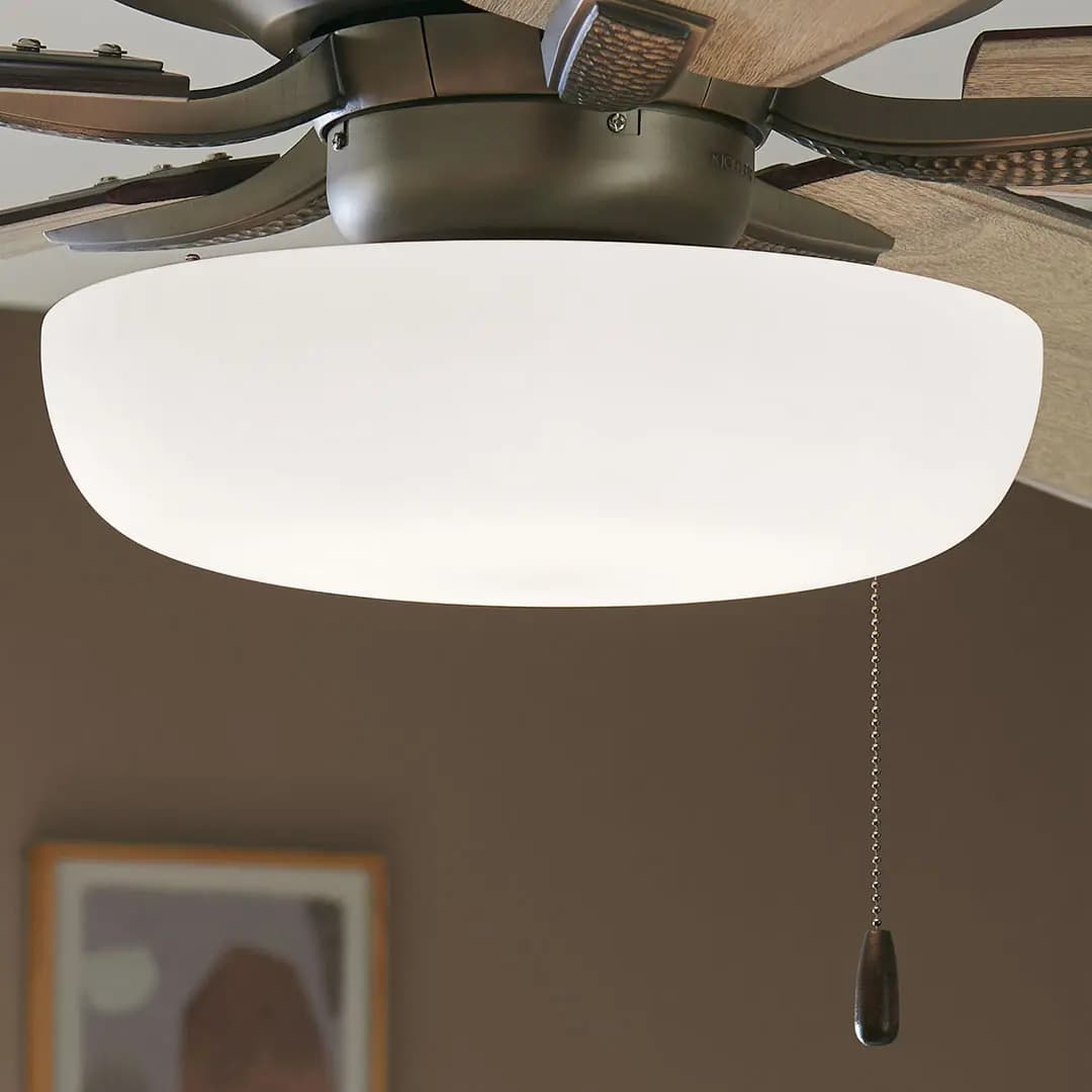 Kichler Fan Light Kit White (380980) [Attribute Selectable CCT, Attribute 2 Built-In Options, Attribute 3000K, 5000K]