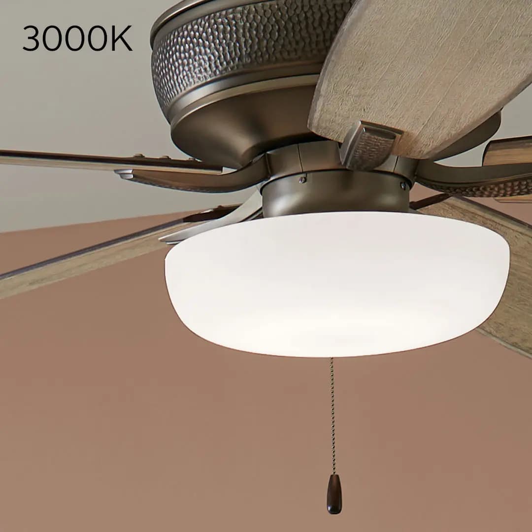 Kichler Fan Light Kit White (380980) [Attribute Selectable CCT, Attribute 2 Built-In Options, Attribute 3000K, 5000K]