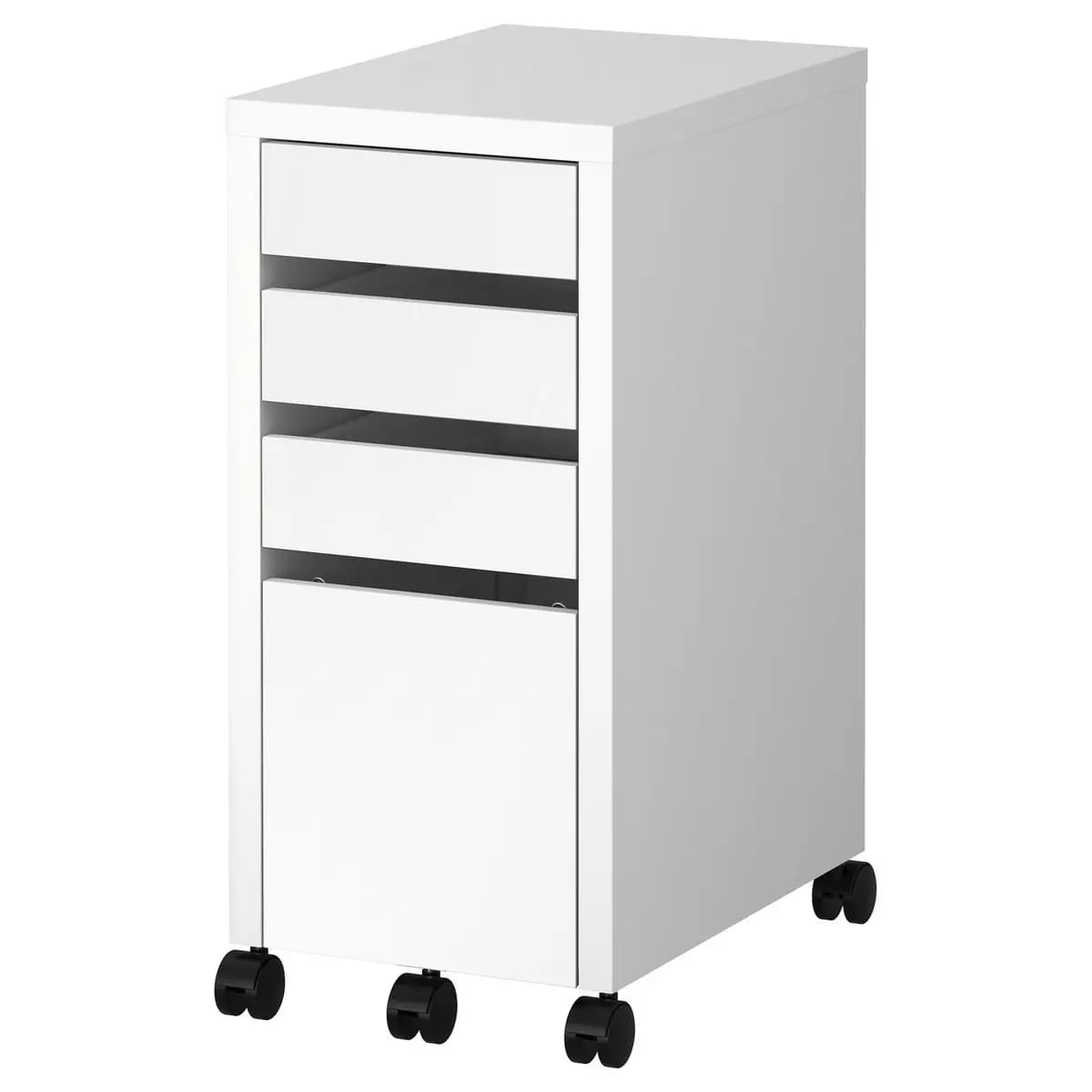 IKEA MICKE Drawer unit/drop file storage, white 13 3/4x29 1/2 " [Max. load 11 lb, Maximum load/drawer 11 lb, Max. load/small drawer 2 lb]