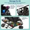 Kolcraft Cloud Premier Double Side by Side Stroller - Black: 5-Point Harness, Folds for Easy Transport, Steel Frame [Dimensions (Overall) 38 Inches (H) x 30 Inches (W) x 32 Inche, 