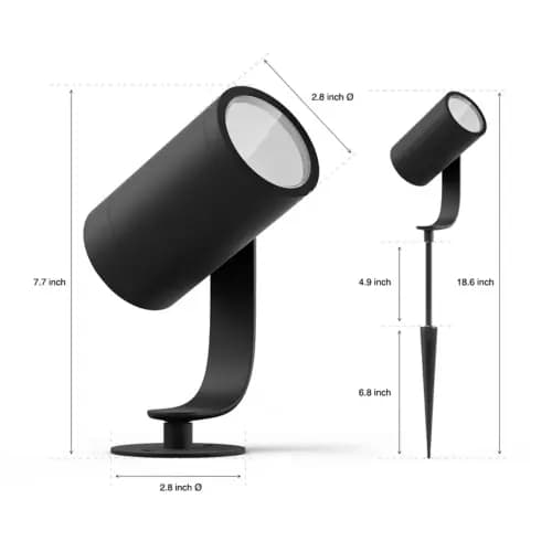 Philips Hue Lily Outdoor spot light [046677803582, Black, Aluminium]