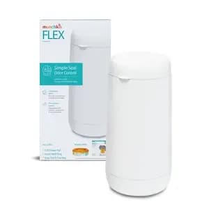 Munchkin Flex Diaper Pail [Dimensions (Overall) 21.25 Inches (H) x 10.75 Inches (W) x 10, Weight 5 Pounds, Maximum capacity 30 Diapers, Industry or Government Certifications No Cer