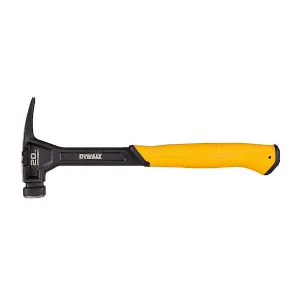 DEWALT 20 oz. Steel Rip Claw Nailing Hammer, DWHT51004 [Claw Type: Rip, Color Family: Yellow, Face Type: Smooth]