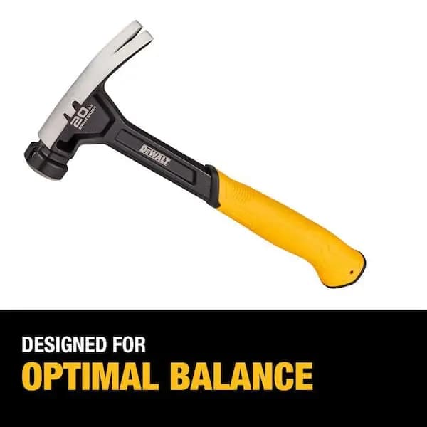 DEWALT 20 oz. Steel Rip Claw Nailing Hammer, DWHT51004 [Claw Type: Rip, Color Family: Yellow, Face Type: Smooth]