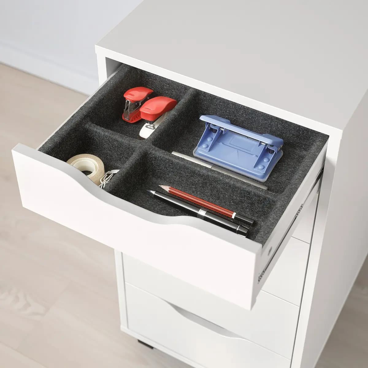 IKEA ALEX Drawer unit, white 14 1/8x27 1/2 " [Width 14 1/8 ", Depth 22 7/8 ", Height 27 1/2 "]