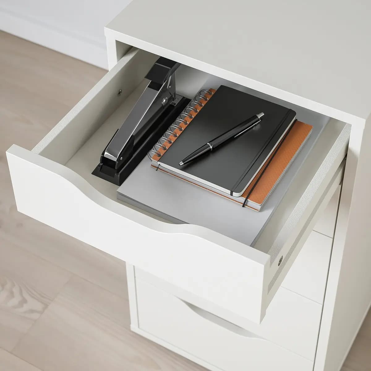 IKEA ALEX Drawer unit, white 14 1/8x27 1/2 " [Width 14 1/8 ", Depth 22 7/8 ", Height 27 1/2 "]