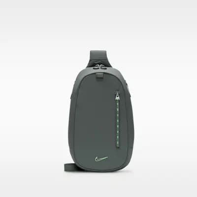 Nike Commute Sling Bag (8L) Camo Green/Camo Green/Cucumber Calm [Camo Green/Camo Green/Cucumber Calm, Two-way main compartment zipper, 9"W x 15"H x 5"D]
