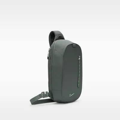 Nike Commute Sling Bag (8L) Camo Green/Camo Green/Cucumber Calm [Camo Green/Camo Green/Cucumber Calm, Two-way main compartment zipper, 9"W x 15"H x 5"D]