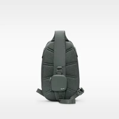 Nike Commute Sling Bag (8L) Camo Green/Camo Green/Cucumber Calm [Camo Green/Camo Green/Cucumber Calm, Two-way main compartment zipper, 9"W x 15"H x 5"D]