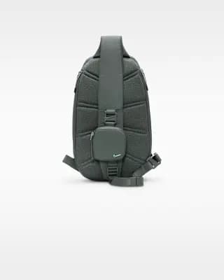 Nike Commute Sling Bag (8L) Camo Green/Camo Green/Cucumber Calm [Camo Green/Camo Green/Cucumber Calm, Two-way main compartment zipper, 9"W x 15"H x 5"D]