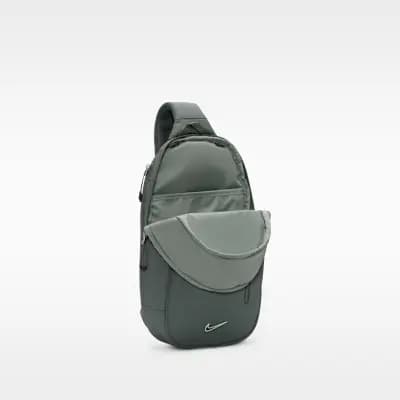 Nike Commute Sling Bag (8L) Camo Green/Camo Green/Cucumber Calm [Camo Green/Camo Green/Cucumber Calm, Two-way main compartment zipper, 9"W x 15"H x 5"D]