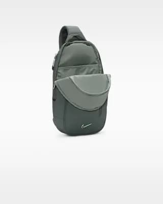 Nike Commute Sling Bag (8L) Camo Green/Camo Green/Cucumber Calm [Camo Green/Camo Green/Cucumber Calm, Two-way main compartment zipper, 9"W x 15"H x 5"D]