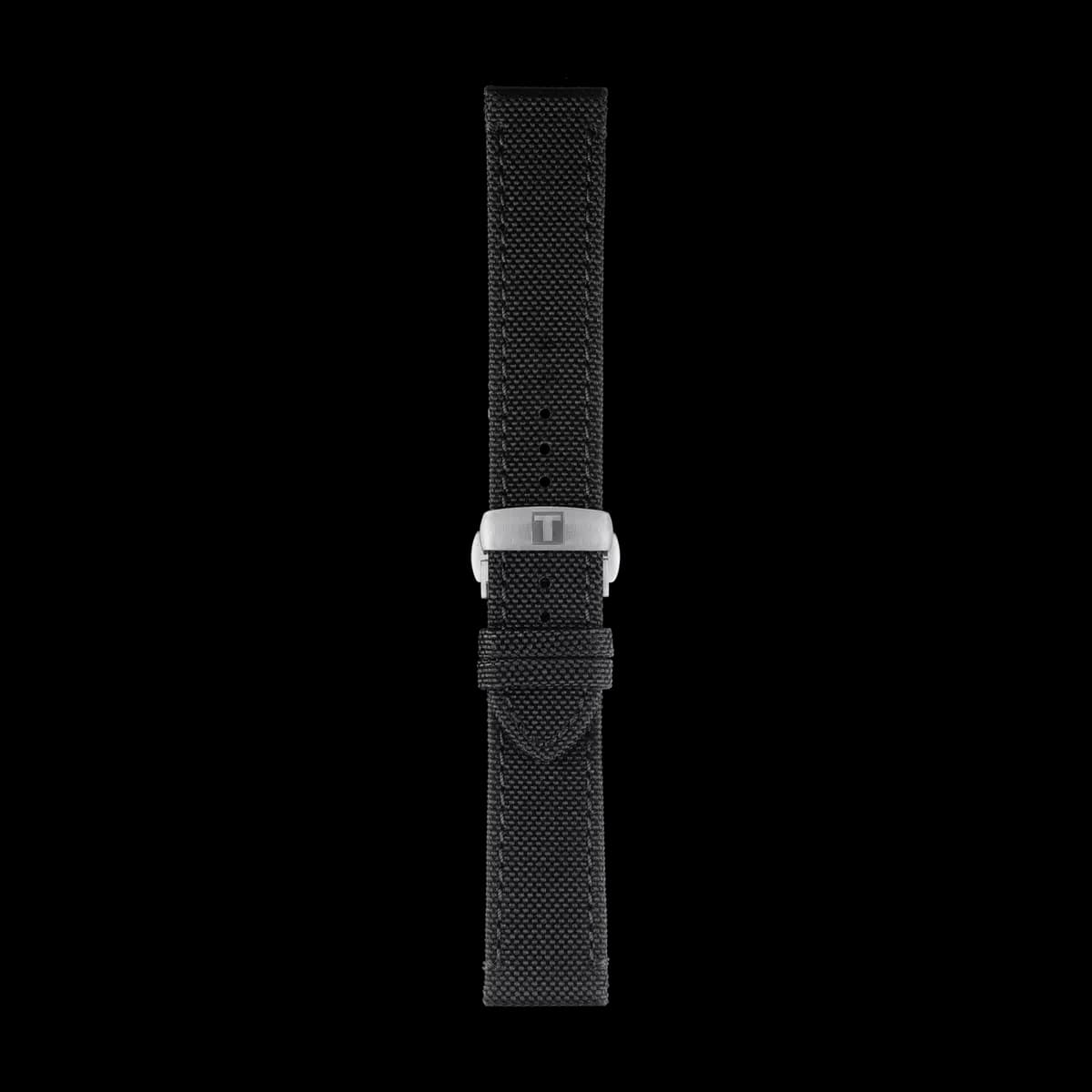 Tissot Official Black Fabric Strap Lugs 21 mm [Textile, Black, 21.00]