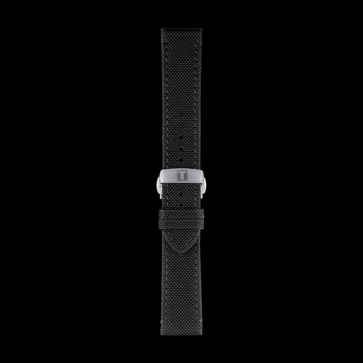 Tissot Official Black Fabric Strap Lugs 21 mm [Textile, Black, 21.00]