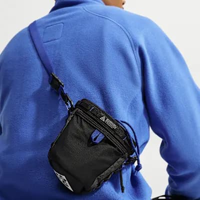 ACG Chalk Bag Black/Anthracite/Summit White [Black/Anthracite/Summit White, Reflective details, 82% polyester/18% nylon. Lining: 100% polyester.]