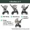 Ingenuity 3D Suite Full-Size Stroller, Reversible Seat, One-Hand Fold, Car Seat Compatible - Beige: 5-Point Harness, 50 lbs Capacity, Metal Frame [Dimensions (Overall) 42.1 Inches 