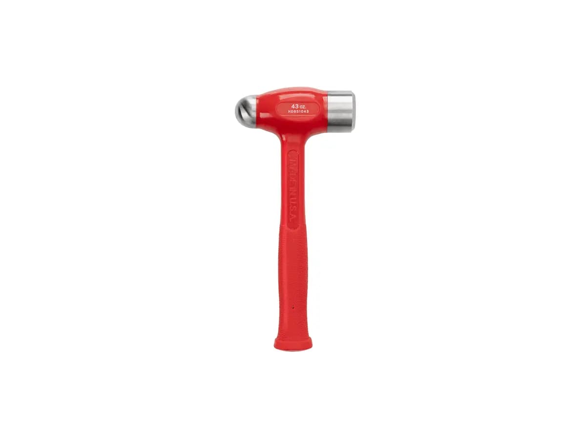 TEKTON 43 oz. Short Handle Ball Peen Dead Blow Hammer [A. Length (in.) 10.6, B. Width (in.) 4.8, C. Height (in.) 1.8]