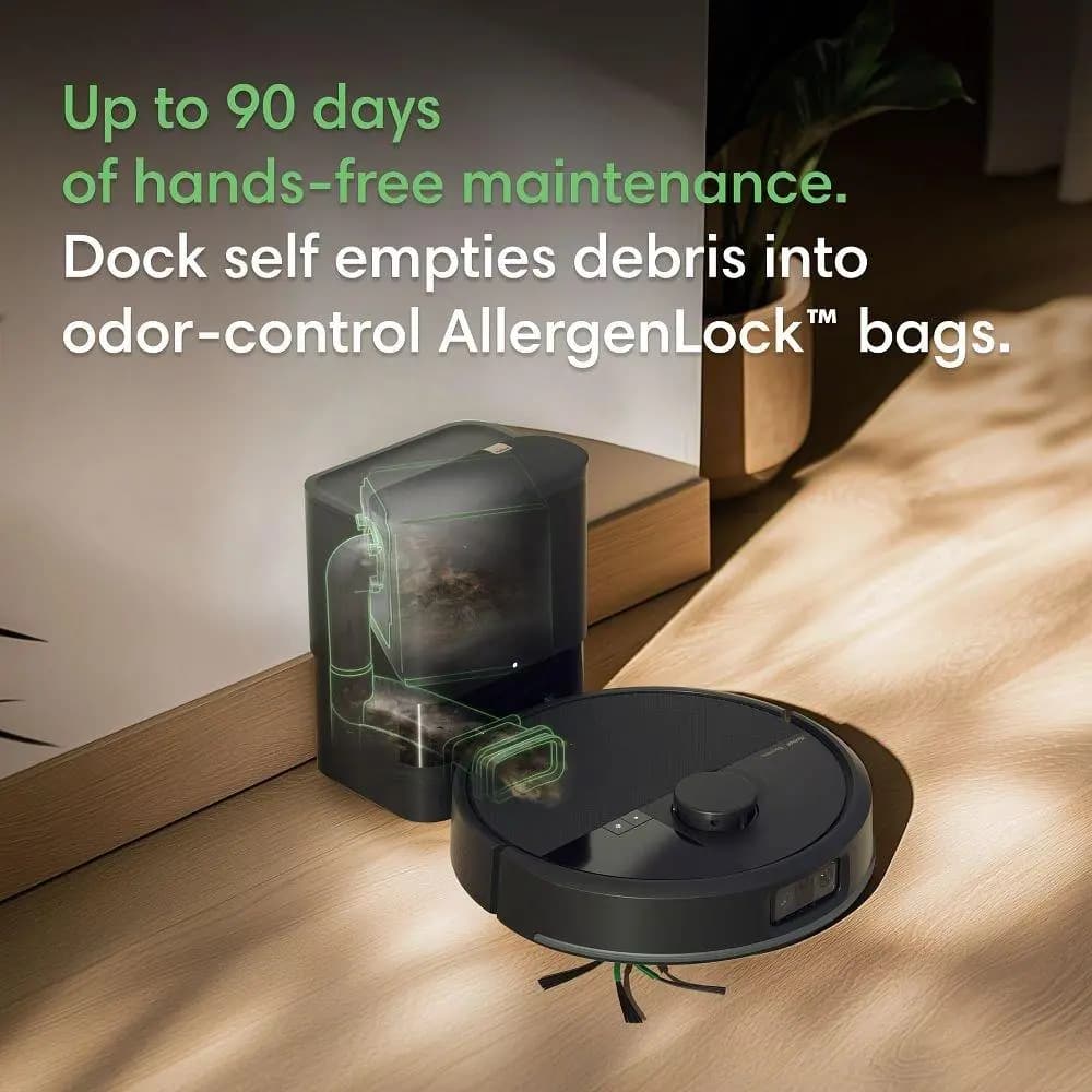 iRobot Roomba Max 715 Vac Robot + AutoEmpty Dock Black [8.4 (L) x 6.8 (W) x 11.4 (H), 7.496, 6000 mAH, LFP]