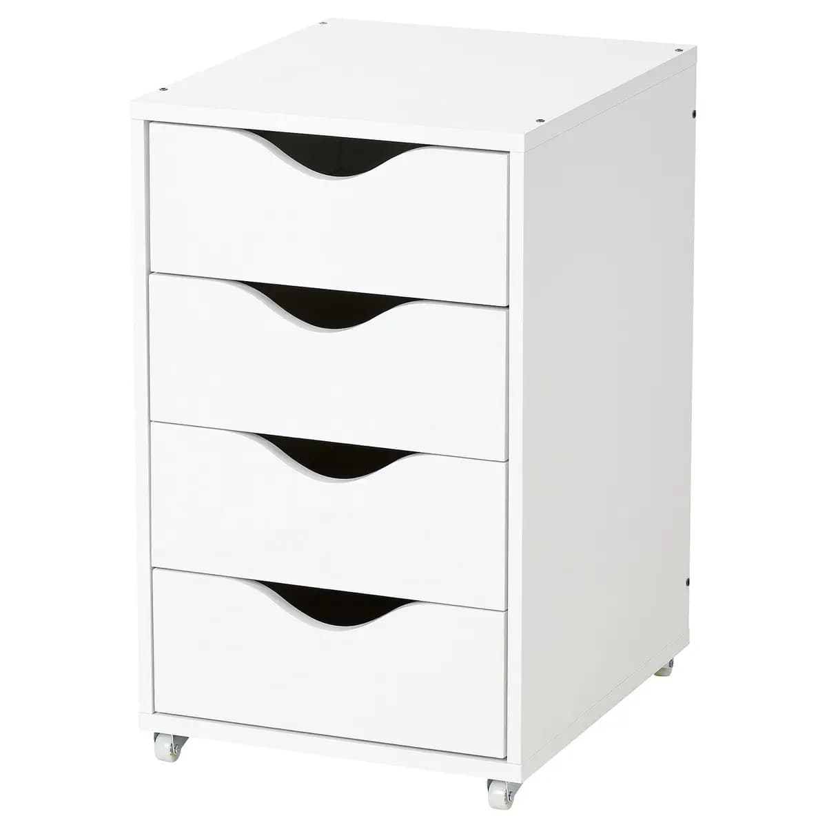 IKEA FRIIDROTT Drawer unit on casters, white 13 3/4x22 " [Depth 15 3/4 ", Drawer depth (inside) 13 3/8 ", Height 22 "]