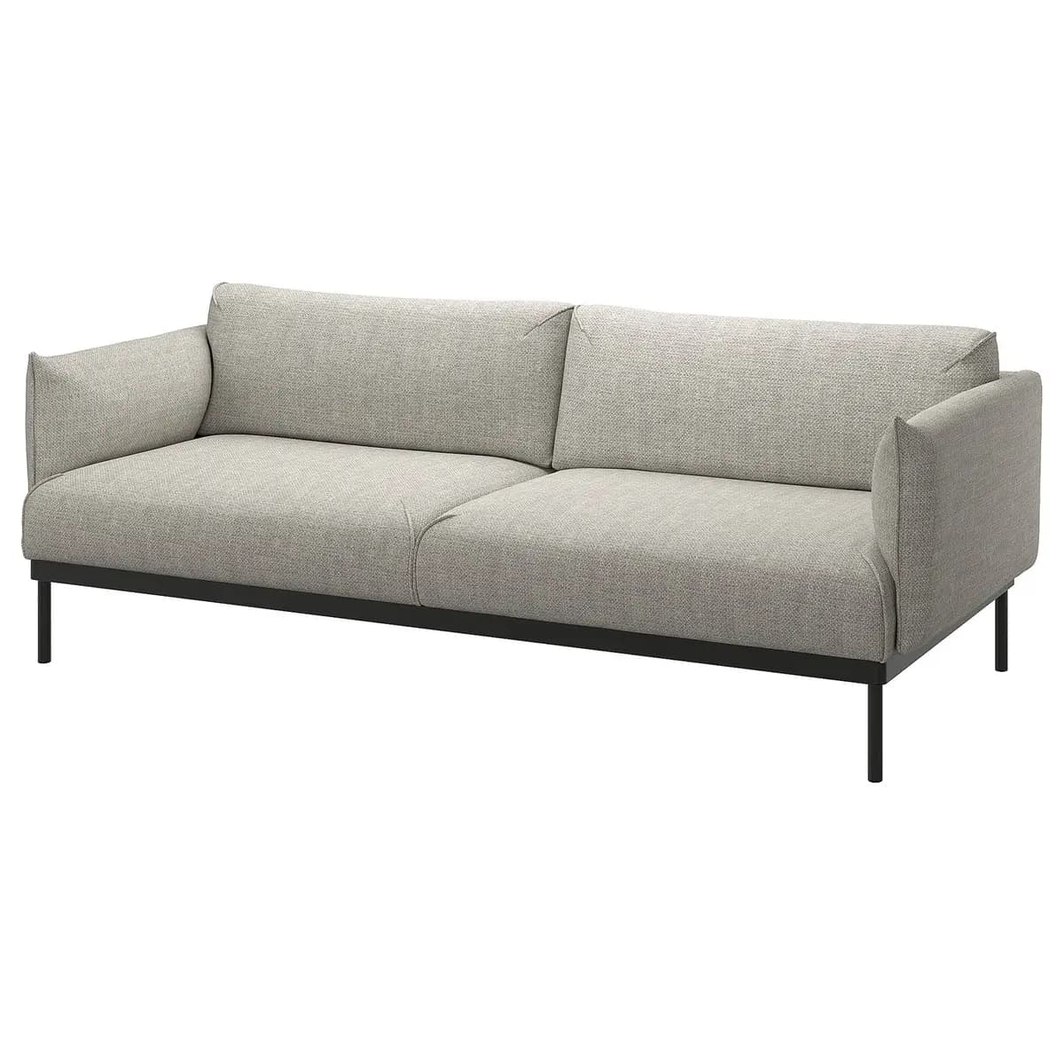 IKEA ÄPPLARYD Sofa, Lejde light gray [Width 91 ", Depth 36 5/8 ", Seat height 18 1/2 "]