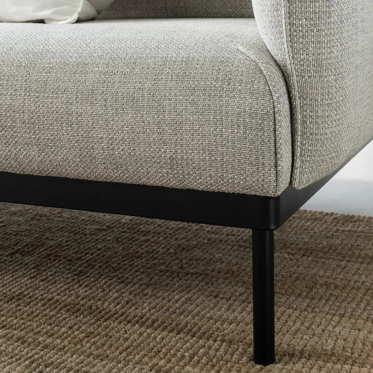 IKEA ÄPPLARYD Sofa, Lejde light gray [Width 91 ", Depth 36 5/8 ", Seat height 18 1/2 "]