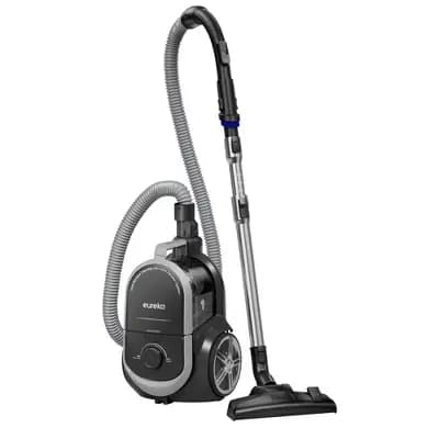 Eureka Bagless Canister Vacuum Black: HEPA Filter, Swivel Head, Electric, 2L Capacity, 19.7ft Cord, Hard Floor & Carpet Use [Electric, 19.7 Feet, 4.9 Feet]