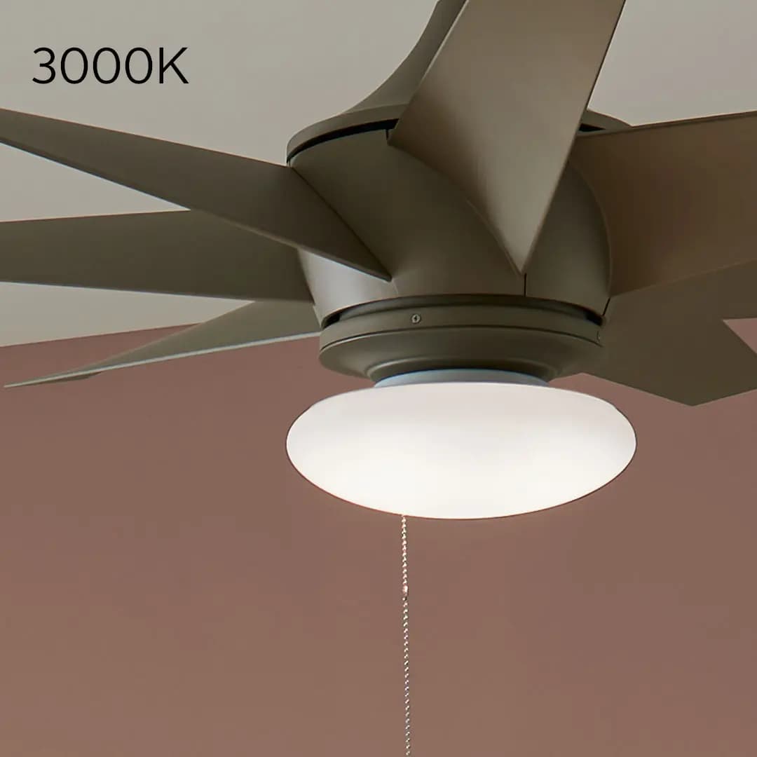 Kichler Fan Light Kit White (380961) [Attribute Selectable CCT, Attribute 2 Built-In Options, Attribute 3000K, 5000K]