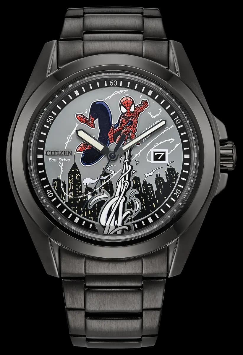 Citizen Spider-Man Swings AW1437-61W [43mm, J810 Eco-Drive, WR100/10Bar/333ft]