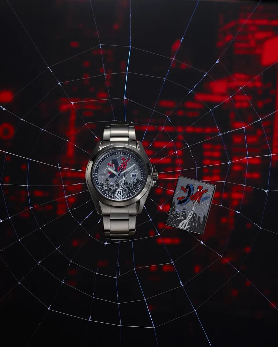 Citizen Spider-Man Swings AW1437-61W [43mm, J810 Eco-Drive, WR100/10Bar/333ft]