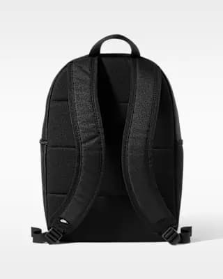 Nike Heritage Backpack 2.0 (23L) Black/Black/White [Body: 100% polyester. Lining: 100% polyester., Spot clean, ONE SIZE]