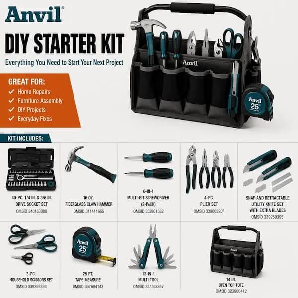 Anvil 16 oz. Fiberglass Claw Hammer, 99973 [Claw Type: Curved, Color Family: Green, Face Type: Smooth]