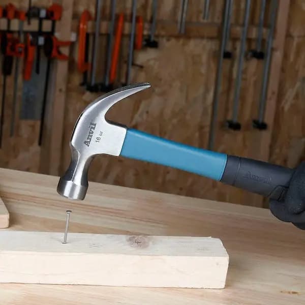 Anvil 16 oz. Fiberglass Claw Hammer, 99973 [Claw Type: Curved, Color Family: Green, Face Type: Smooth]