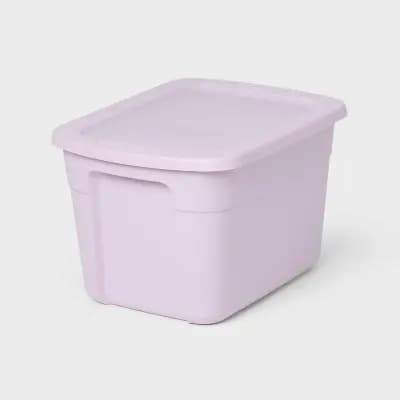 18gal Non-Latching Storage Tote Lavender - Brightroom™ [Plastic, 18 Gallon, Portable, Lidded]