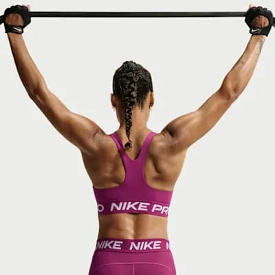 Nike Pro 365 Women's Light-Support Non-Padded Sports Bra True Berry/White [True Berry/White, Machine Wash, Imported]