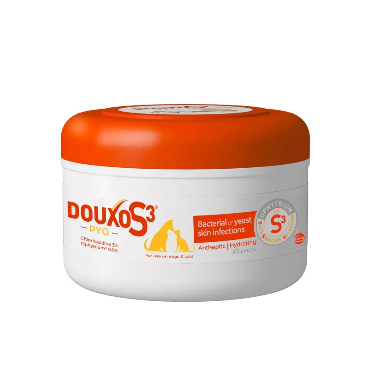 Douxo® S3 PYO Chlorhexidine Antiseptic Antifungal Cleansing Dog Pad Wipes - 30 Count [Product Brand & Name Douxo S3 PYO Antiseptic Antifungal Chlor, Features Antifungal, Includes 1