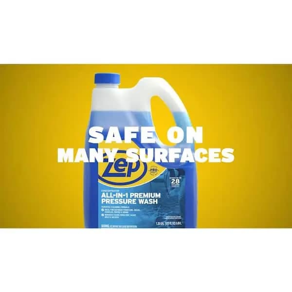 ZEP 172 oz. All-in-1 Pressure Wash, ZUPPWC160 [Application Method: Pressure Washer, Concentrated or Ready to Use: Concentrated, Features: Kills Mildew,Non-Corrosive]
